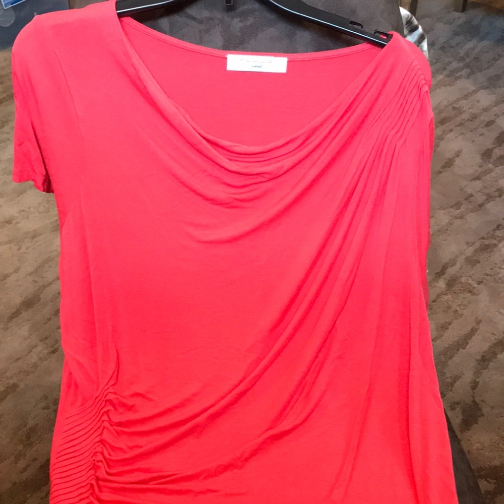 Tahari soft shirt with special details.